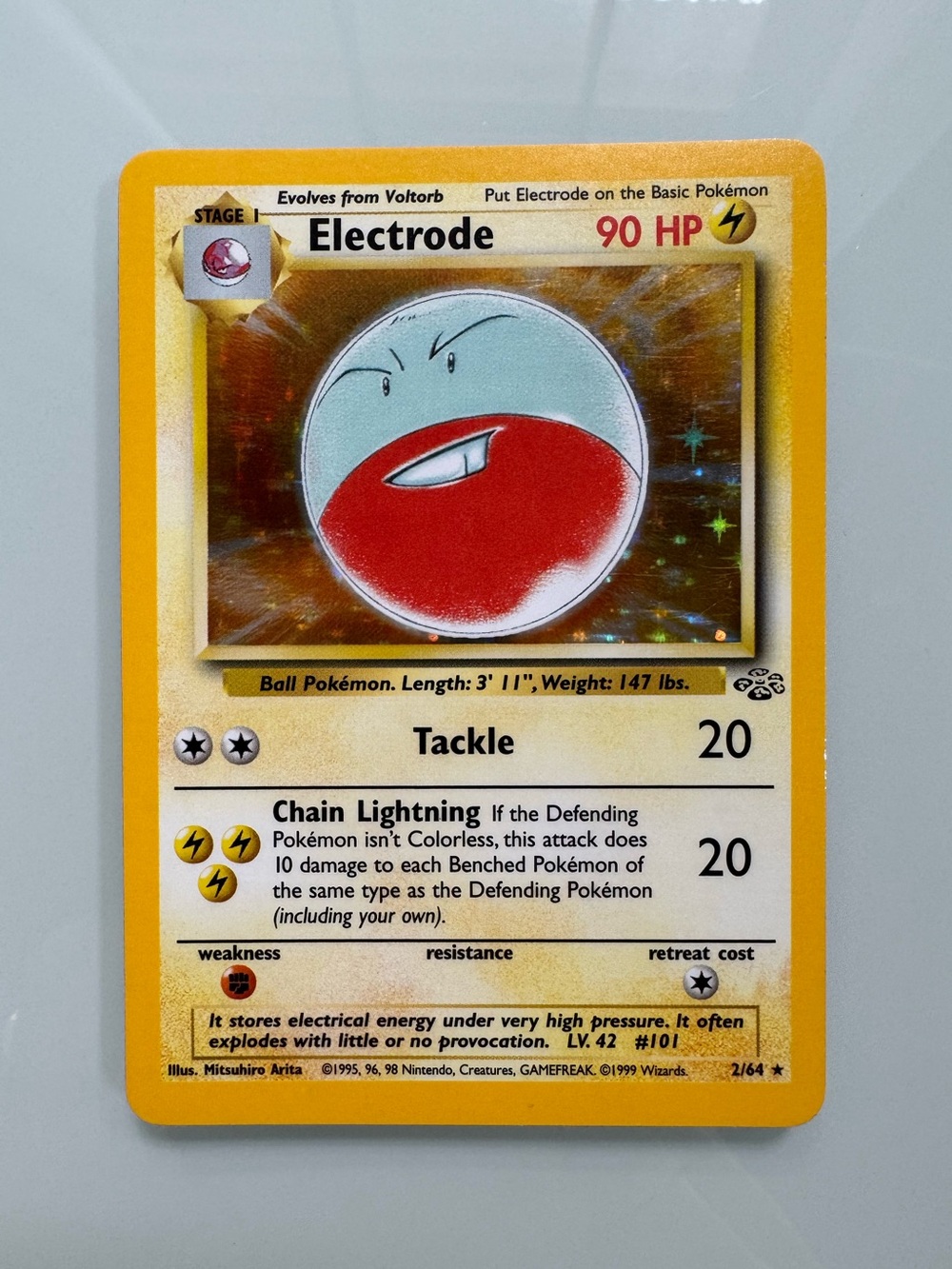 Electrode Pokémon Card Holographic